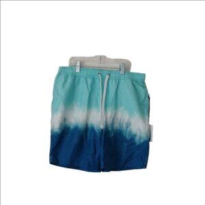 Onia Charles Trunks 7", Dip Dye, Green Blue Reef Ombre Swim Shorts